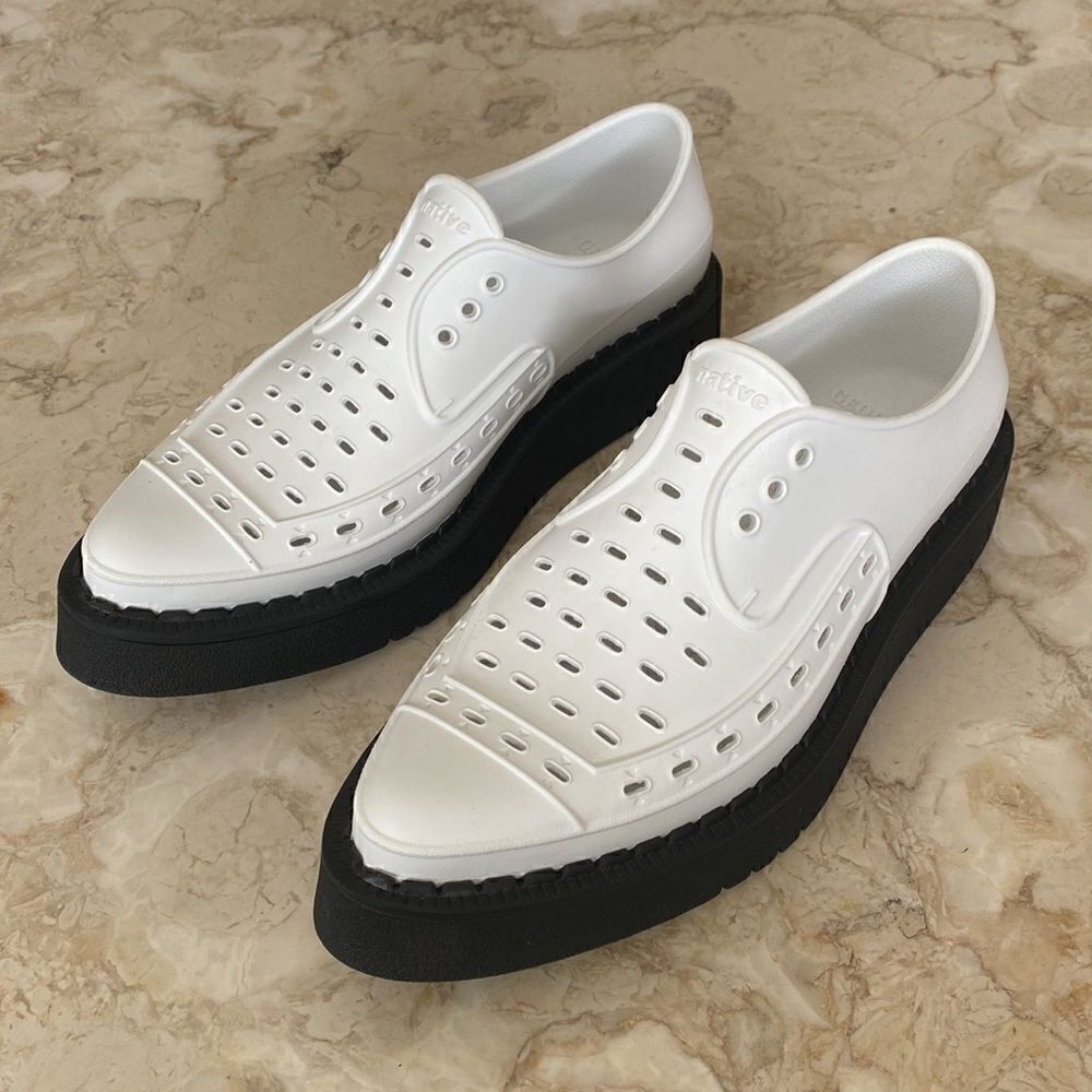 George X Native White Black Platform Creepers - Picture 3 of 15